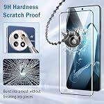 2+2 Pack 3D Screen Protector for OnePlus 13 with Camera Lens Protector，3D Full Coverage 9H Tempered Glass Film,HD Clear Scratch Resistant,Bubble-Free for One Plus 13 Screen Protector