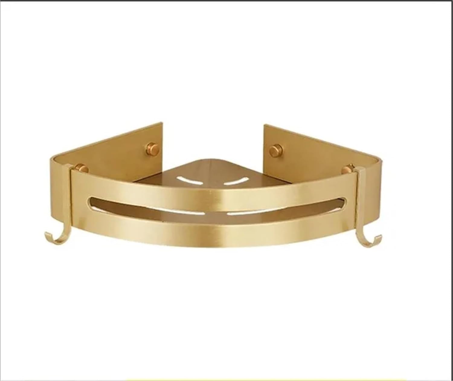 Corner Shelf Bathroom Shelf Brushed Gold Toilet Vanity Aluminum Bathroom Storage Wall Mounted Punching Hanging(One Tier Corner)