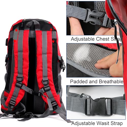 40L Hiking Backpack, Hiking Rucksack Durable Waterproof Travel Bag Outdoor Sports Camping Cycling Skiing Daypack Climbing Trekking Mountaineering Gifts for Men Women - Image 6