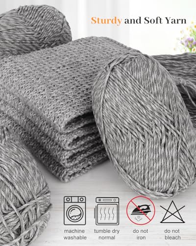 Katech Kit de tricô para iniciantes, kit de tricô de cachecol para adultos, kit de tricô para inicia