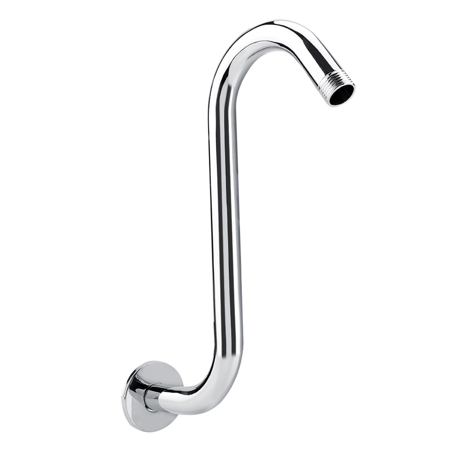 Generic Brazo de Ducha Curvado en S de Gran Altura, Acabado Plateado, Ideal para Personas Altas, Acero Inoxidable Resistente