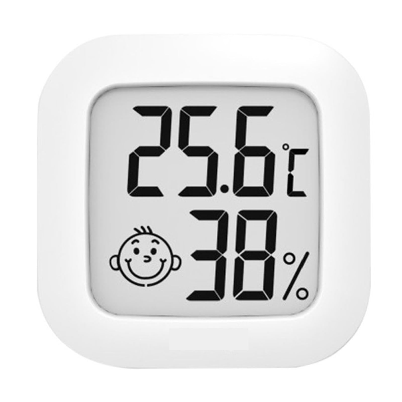 Termohigrómetro LCD electrónico Digital con Sensor de Temperatura, medidor de Humedad, termómetro con retroiluminación, higrómetro, estación meteorológica para Interiores, Reloj