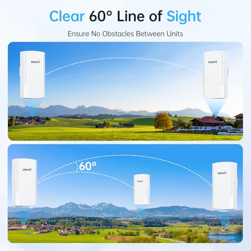 UeeVii 5.8G Point to Point Wireless Bridge with 2 Brackets for Barn Garage - image 6