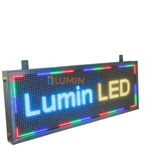 Image of Multicolor LED Scrolling Display / P10 Scrolling Display Board with Wi-Fi - Mobile App /pc (3'1 inch FT X 1'0 inch FT)