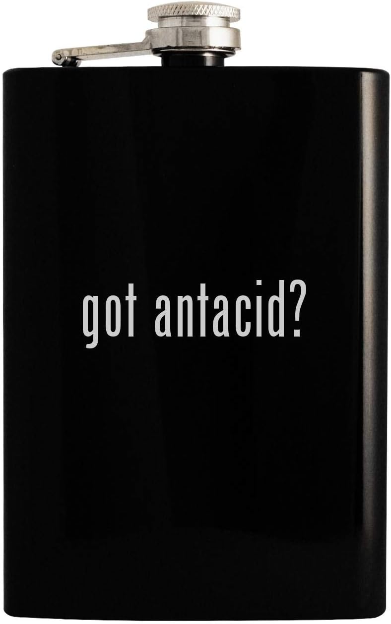 got antacid? - 8oz Hip Drinking Alcohol Flask, Black