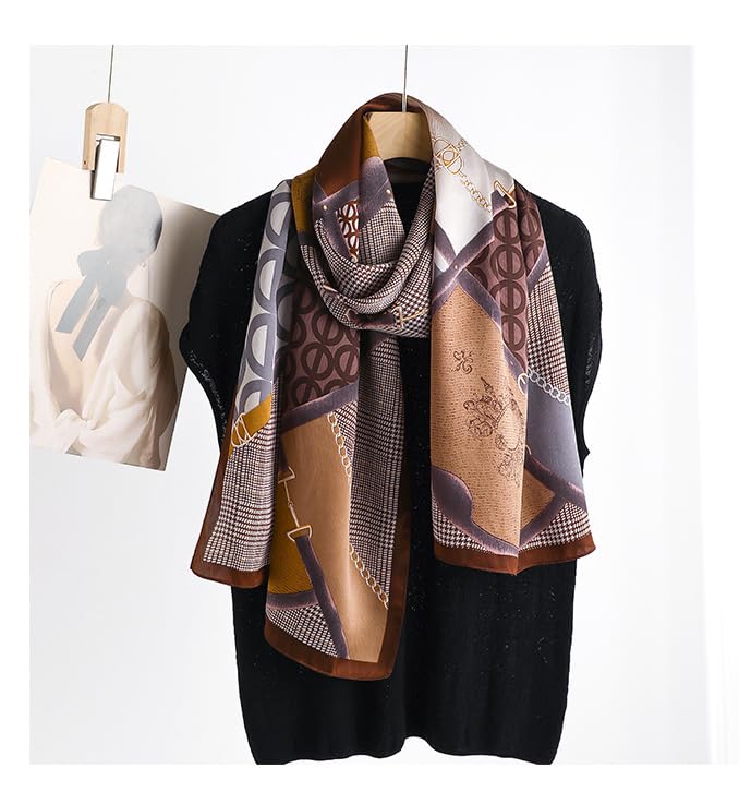 MEISEE 100% Mulberry Silk Long Scarf for Women Large Oblong Sunscreen Shawls Wraps Neck Headscarf Hair Wraps Gift Packed2