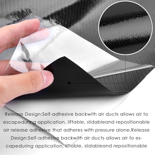 DODUOS 30×300 cm Autofolie Carbon,Carbon Folie Auto Folie Auto Außen mit Installationszubehör,Carbons Folie Glänzend Blasenfrei Lackschutzfolien für Autos und Motorrad Koffer