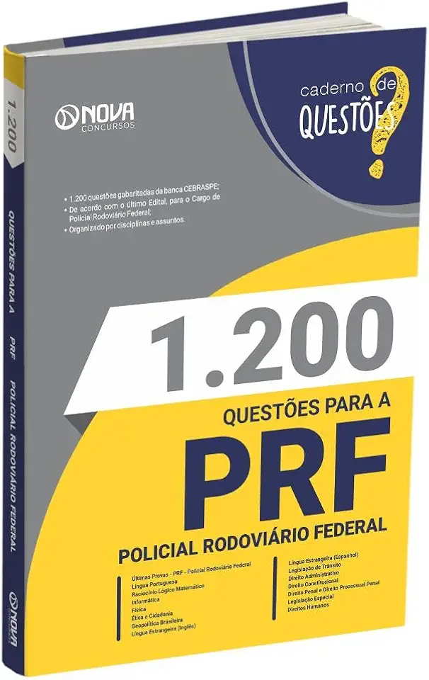 Livro 1.200 Questões Gabaritadas para a Prf - Policial Rodoviário Federal