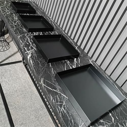 Soucoupes carrées en émail durables pour plantes de salon et balcon
