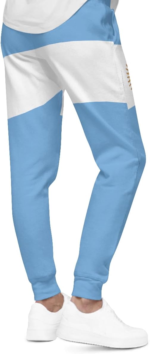 Argentina Flag Sweatpants 3D Printed Soft Jogger Long Pants Running for Men Sports
