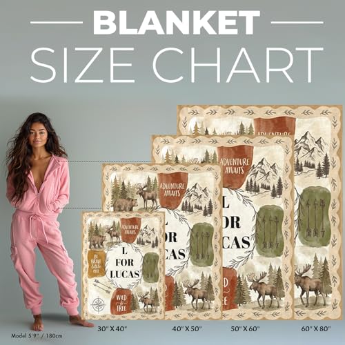 Image of Personalized Baby Blanket- Printed in USA-Custom Baby Blanket with Name for Girls and Boys, Super Soft Plush Fleece, Personalized Christmas Baby Gifts