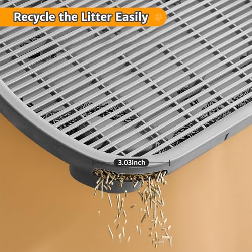 Degrau de coleta de areia para caixa de areia de gato, banco de armadilha de areia para autolimpeza