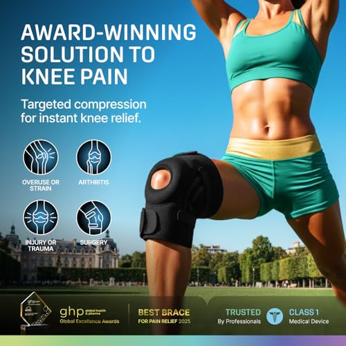 Image of Modvel Knee Brace with Side Stabilizers & Patella Gel Pads for Pain Relief and Joint Support Breathable, Non-Slip Compression Sleeve for Men & Women, Arthritis, Meniscus, ACL Recovery