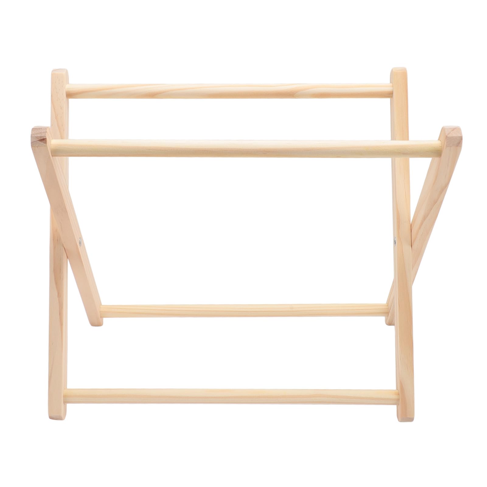 Porte-revues Pliable en macramé, Design élégant, Installation Facile pour Salon et Chambre à Coucher, Bois de Hêtre, 37x35cm