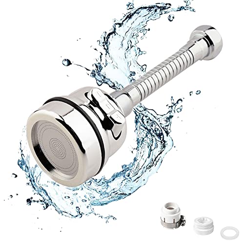 Rallonge de robinet rotatif à 360°, embout de robinet, rallonge de robinet flexible, 3 modes de sortie d'eau, convient pour la cuisine, la salle de bain et le jardin, 20 cm Cover