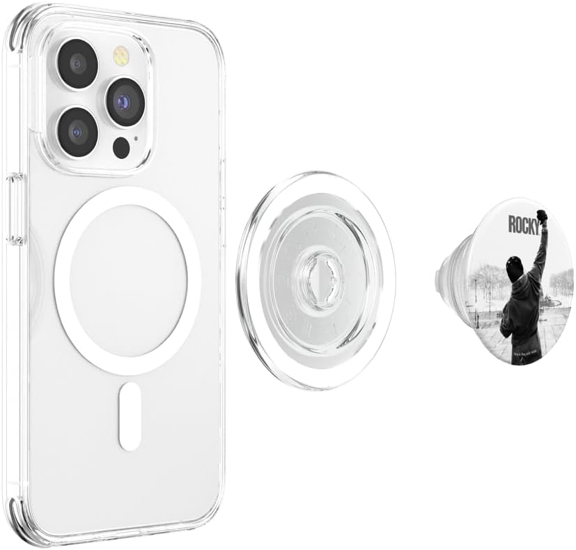 Rocky Air Punch Black & White PopSockets PopGrip for MagSafe