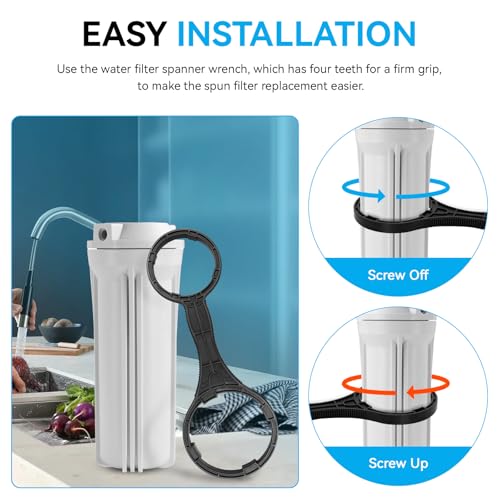 Image of Magluv AWR2 2-in-1 Water Filter Housing Wrench Replacement for iSpring HW12, HC12, RCC,RCCP, US31, CKC, CT10 Reverse Osmosis Pre-Filter Housing and RO Membrane Canister Wrench