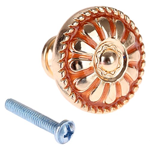 FirstDecor 6PCS Antique Door Knobs Vintage Round Wardrobe Knobs Drawer Pulls Cabinet Cupboard Dresser Handles Home Decoration