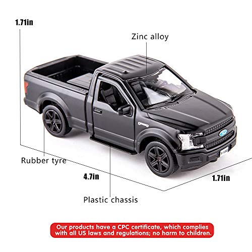Modelo a escala 1:36 camioneta F150 de metal zinc negro miniatura 2