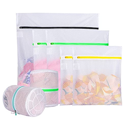 GOGOODA Mesh Laundry Bags, Delicates Washing Bags for Sweater Blouse Hosiery Bras Premium Wash Bags for Travel Storage Organization (7 Set)