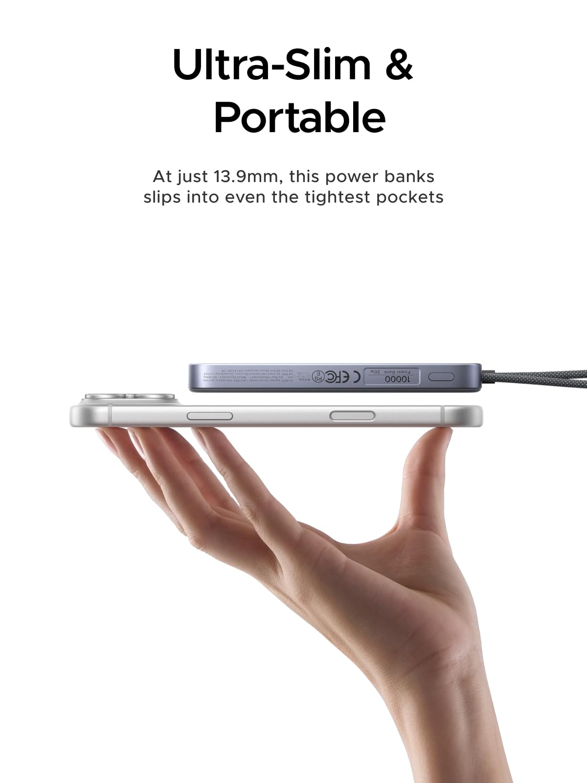 UGREEN MagFlow Air Qi2 15W Ultradelgado Power Bank 10000mAh PD 30W (Gris) | Batería Externa Magnético Inalámbrico Carga Rápida USB C 30W Compatible con Magsafe iPhone 17 16 15 14 13 12 Air Plus Pro Max