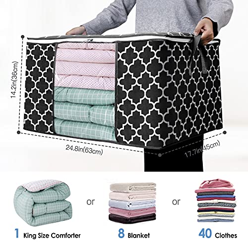 Bolsas de almacenamiento WISELIFE 100L para ropa pack de 6 3