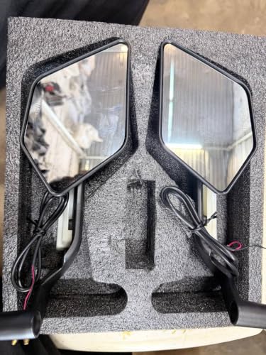 Blade Rotating Rear View Wing Mirrors with LED Light for Pack of 2 - Image 4
