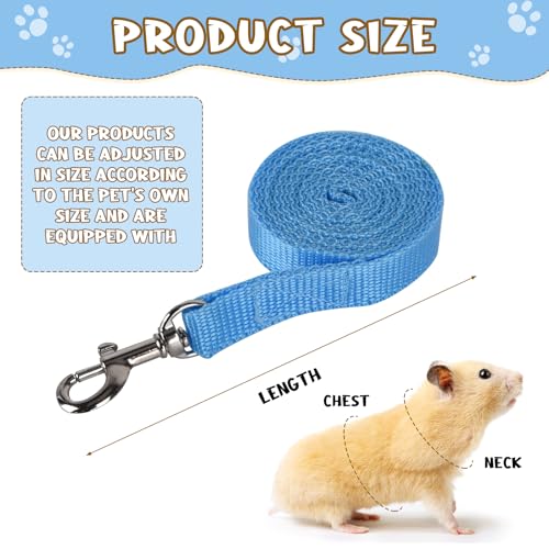 Image of Guinea Pig Harness and Leash, Guinea Pigs Harness, Guinea Pig Leash, Hamster Harness can be Adjusted to Any Size Soft Mesh Harness Leash with Bow for Decoration (2packs)