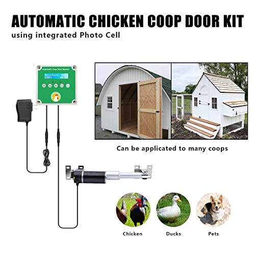 NEYOMID Automatischer Hühnerstall,Neuester Power-Off Memory LCD Timer und Lichtsensor Hühnerstall Türöffner… – Bild 7