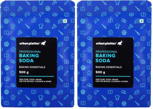 Image of Urban Platter Baking Soda, 500g (Baking & Cooking Essential, Food-Grade Sodium Bicarbonate, Multi-Use Kitchen & Household Cleaner, Deodorizer) (Pack of 2)