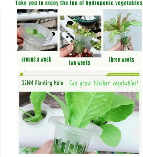 Système de culture hydroponique en PVC avec 108 trous pour jardin potager intérieur et extérieur - Idéal pour la culture de tomates, basilic, poivre, concombre