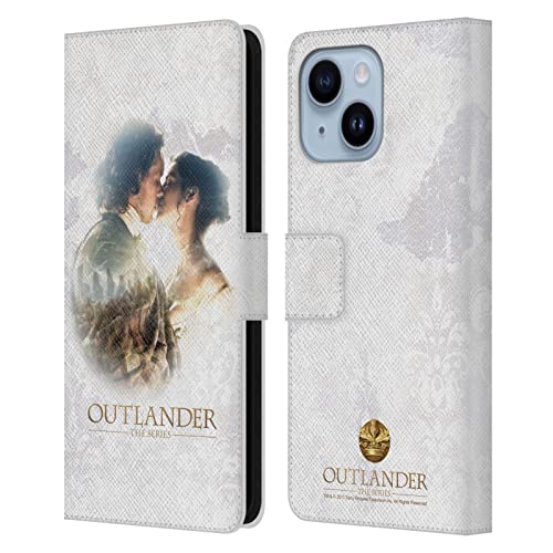 Étui Outlander Claire et Jamie pour iPhone 14 Plus : housse portefeuille en cuir Head Case Designs