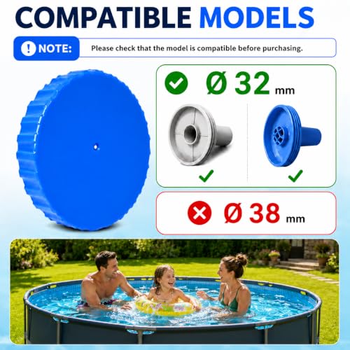 Bouchon Hivernage Piscine pour Intex Bestway 32MM avec Joint et 2*1M Ruban – vue 3
