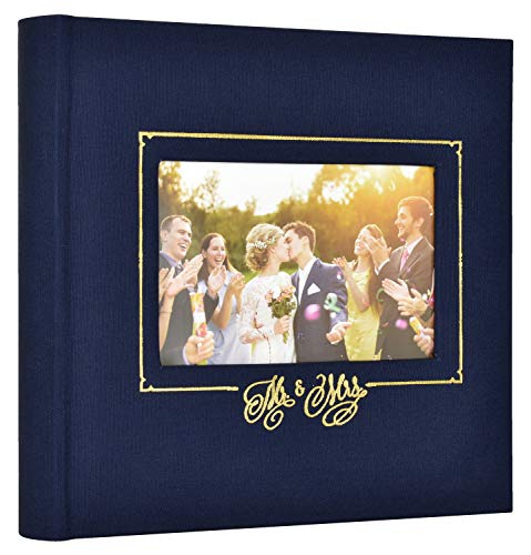 MCS MBI 860157 Mrs. Wedding Photo Album, Navy, 8.5 x 8.5, 8.5 x 8.5" - Image 2