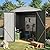 Devoko Outdoor Storage Shed 6 x 4 FT Lockable Metal Garden Shed Steel Anti-Corrosion Storage House with Double Lockable Door for Backyard Outdoor Patio (Gray)