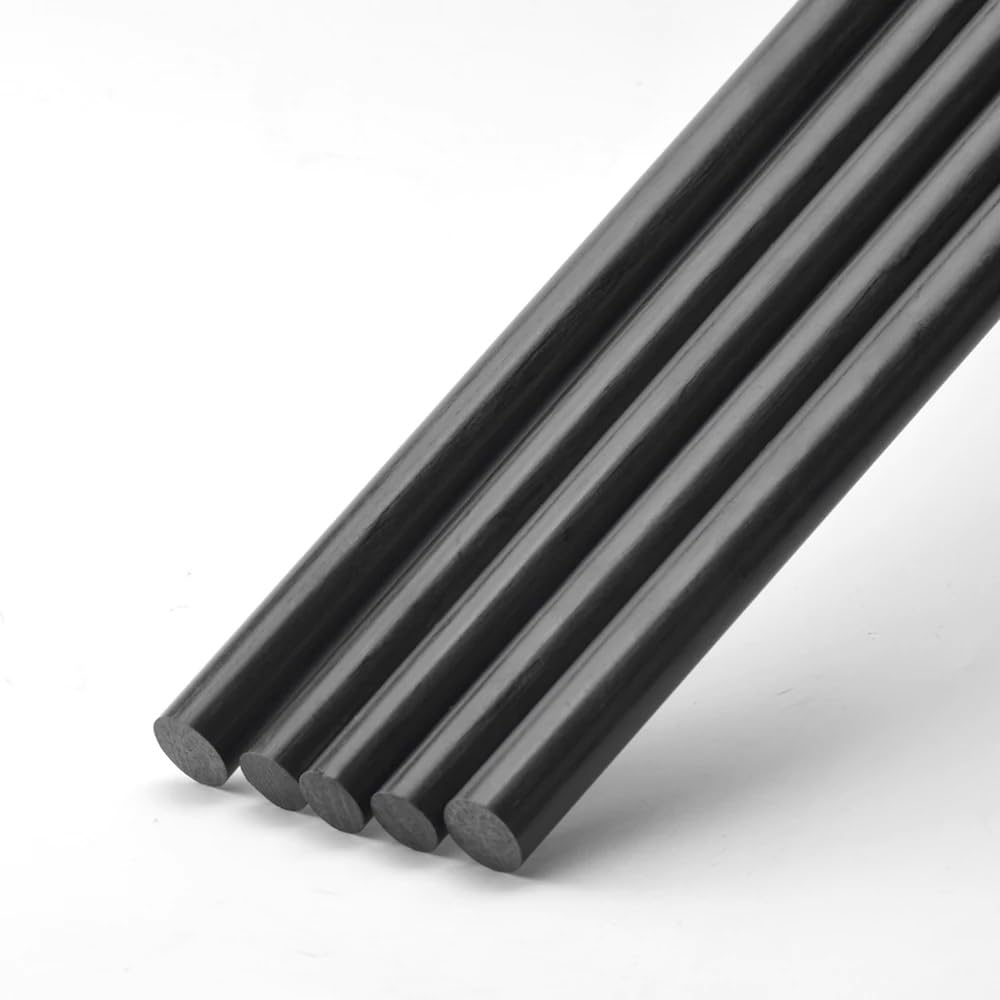 Barra Solida Rotonda In Fibra Di Carbonio Lunghezza 500 Mm Palo In Carbonio Di Vario Diametro for Progetti Di Modellismo(12.7x500mm 1pcs)