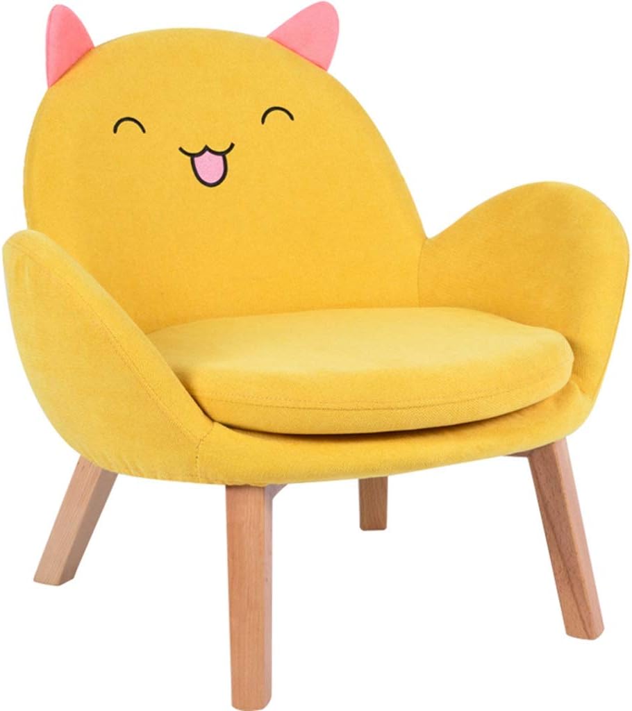 Couch Armchair Cartoons Cute Animal-Shaped Sofa Chair in Boy Bedroom Reading Corner Rest and Entertainment Chairs Birthday Present Load-Bearing 75kg (Color : Green A Size: 556260cm) (Yellow a 55*62