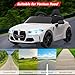 12V Electric Ride On Car w/RC,Licensed by BMW M4 Toddler Electric Vehicle for 37-83 Months,Power Wheels for Boys Girls, with Suspension System,3 Speeds, Bluetooth, MP3, Double Door, LED Light(White)