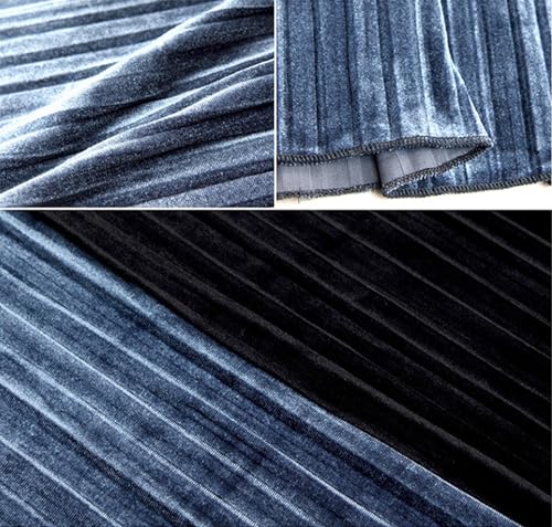 Betusline Women's Velvet Elastic Waist Crop Wide Leg Pants3