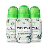 Crystal Deodorant - Mineral Roll on Vegan Deodorant for Women and Men, Vanilla Jasmine - 2.25 fl....