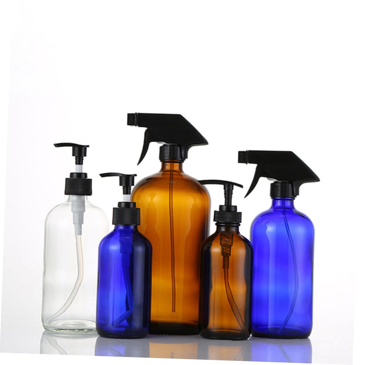 Healvian Wiederbefüllbare Glas Sprühflasche 500ml Braun, 2 Stück | Tragbar und Wiederverwendbar, Leerer Behälter für Outdoor und Hautpflege, Passend für Parfümflüssigkeiten