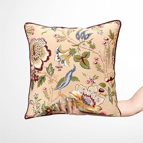 Image of Handmade Throw /Pillow Cushion Cover : 100% Cotton Fabric : High Thread Count : Set of 5