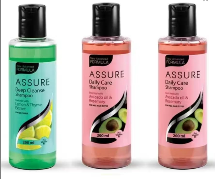 Daily Care Avocado Rosemary Shampoo Pack of 2 & Deep Cleanse Lemon Thyme Shampoo Combo Pack, Hair Care Set, 200 ml Each (Pack of 3)-image-7