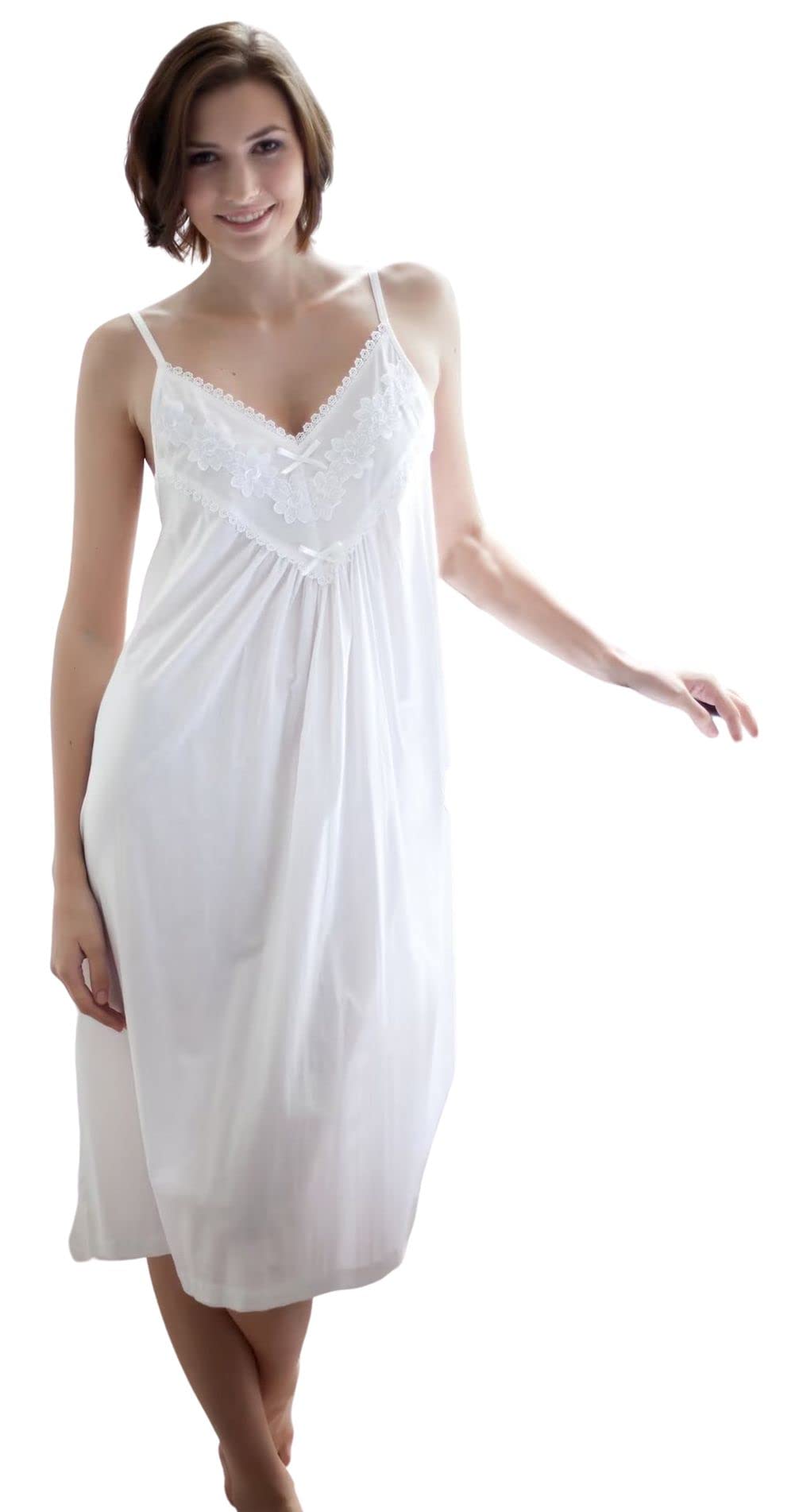 Eship Exportspure organic cotton nightgown Victorian style sleeveless sleepwear nightdress beachwear gown dress