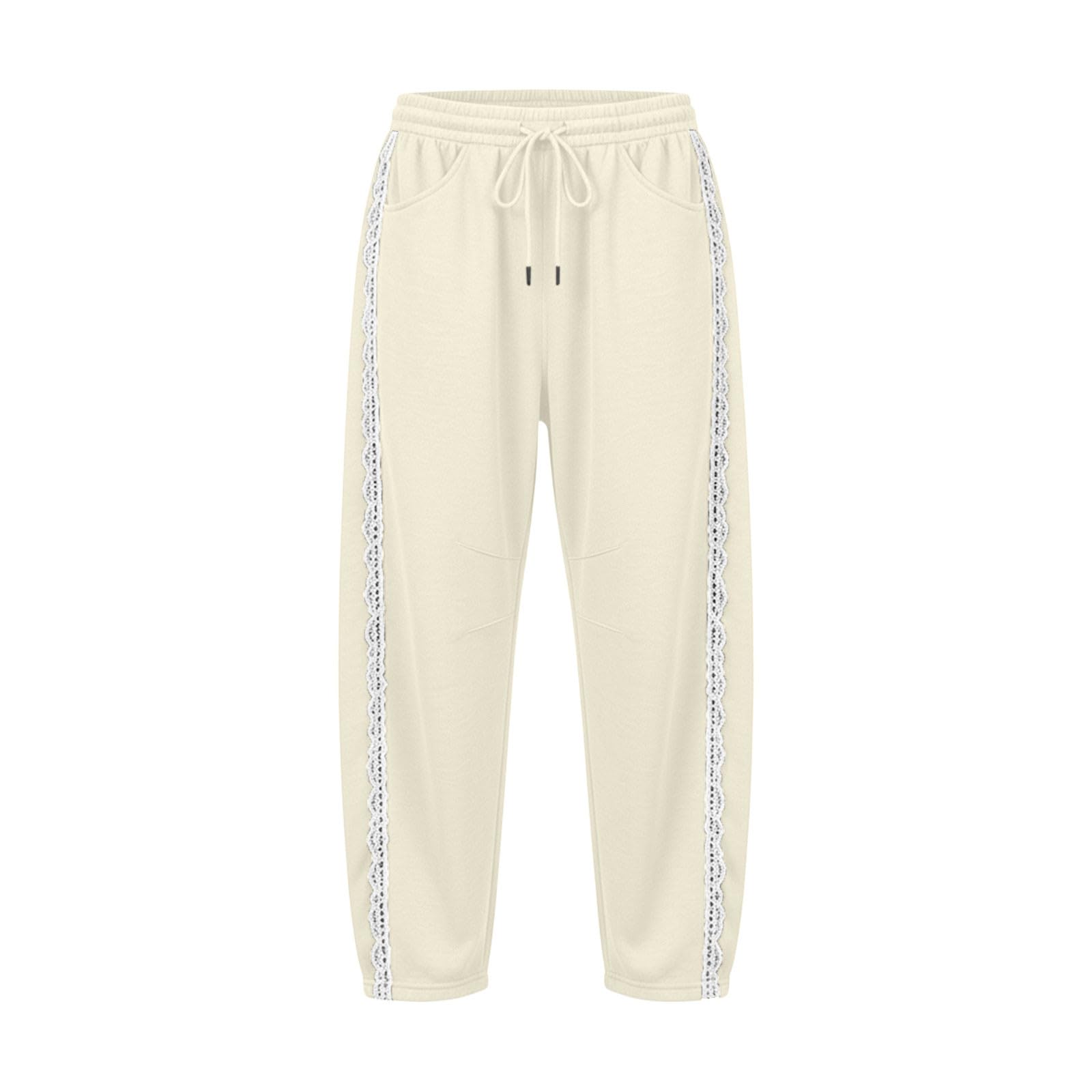 Pantaloni Tuta Donna Sportivi Pants Moda Jogger Casual Elastico in Vita E Tasche Pantaloni Running Jogging Leggero Tinta Unita Jogger Pantalone Sportivo Casual vestibilità Ampia