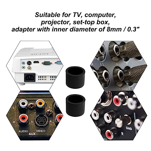 Tapones de silicona para conector RCA hembra, 10 pcs miniatura 7