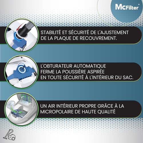 Sacs à poussière compatibles Miele Complete C2 McFilter Maxi Box x16