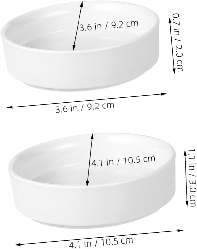 Kisangel 6pcs Heavy Duty Ceramic Plant Saucer Tray for Pots Drip Tray for Flower Pot Water Collection Base for Use