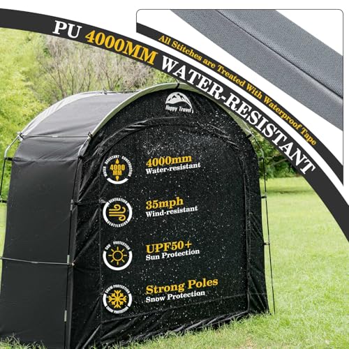 Image of Happy Travel Bike Storage Shed Tent, Waterproof Portable Bicycle Cover Shed