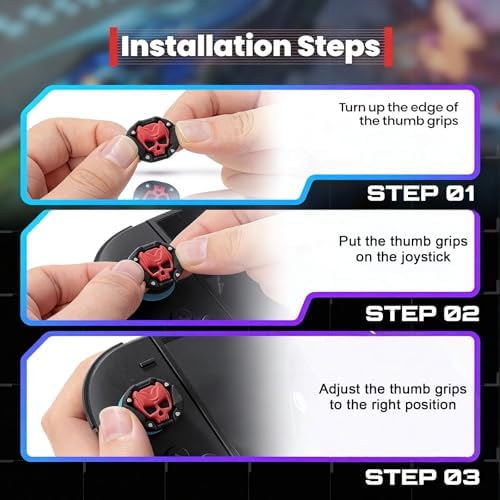 4pcs Switch 2 Thumb Grips, and 1pcs Transparent Protective Covers, Compatibility Switch Thumb Grips Joystick Caps for Enhanced Grip and Precision Gaming — 사진 3